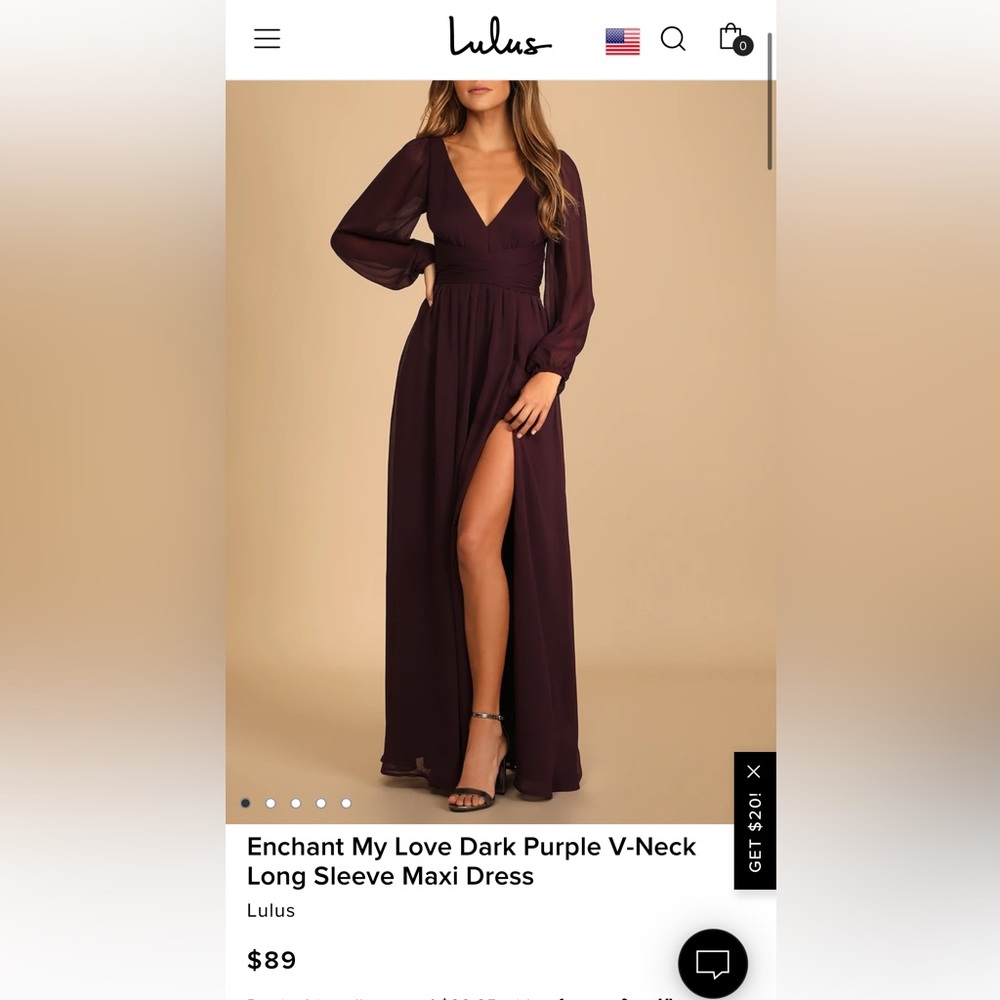 Lulu’s GORGEOUS deep purple dress!